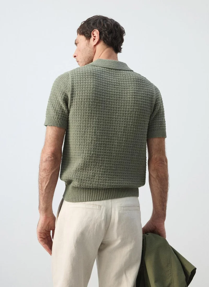 مانجو مان Waffle knit polo