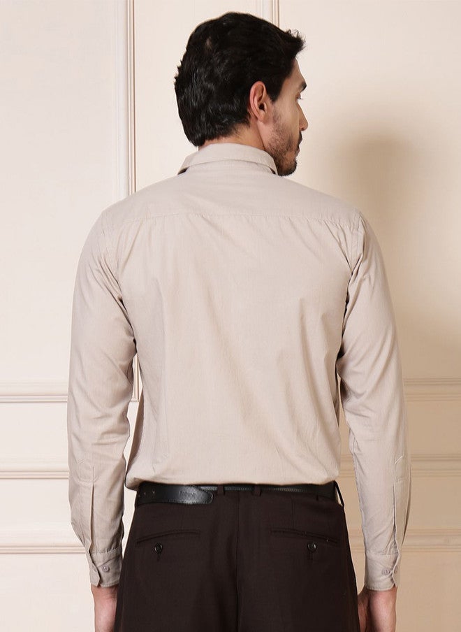 elioop Premium Relaxed Fit Spread Collar Long Sleeves Cotton Formal Shirt - Image 5