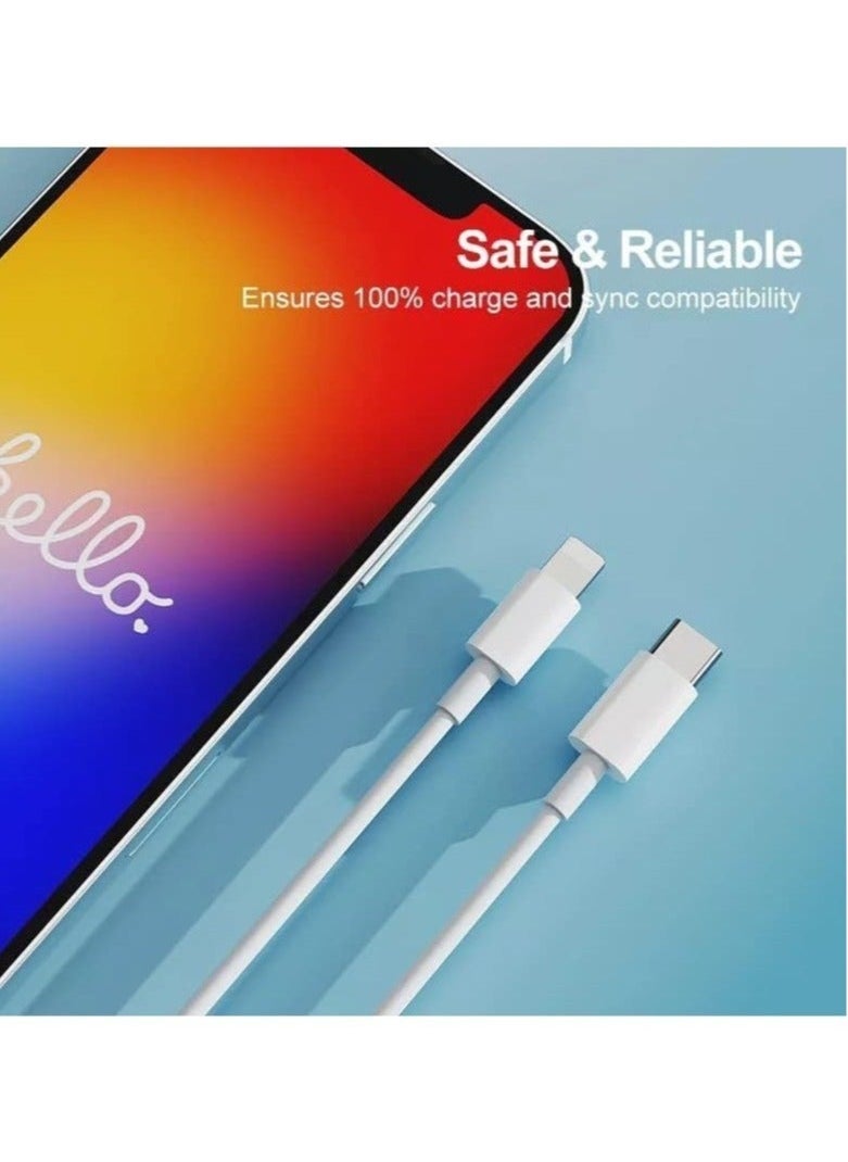 Generic - USB C to Lightning Cable 20W Fast Charging [MFi Certified] Compatible with iPhone 13 Pro Max/12/11 Pro/X/XS/XR/8 Plus/AirPods Pro - Image 1