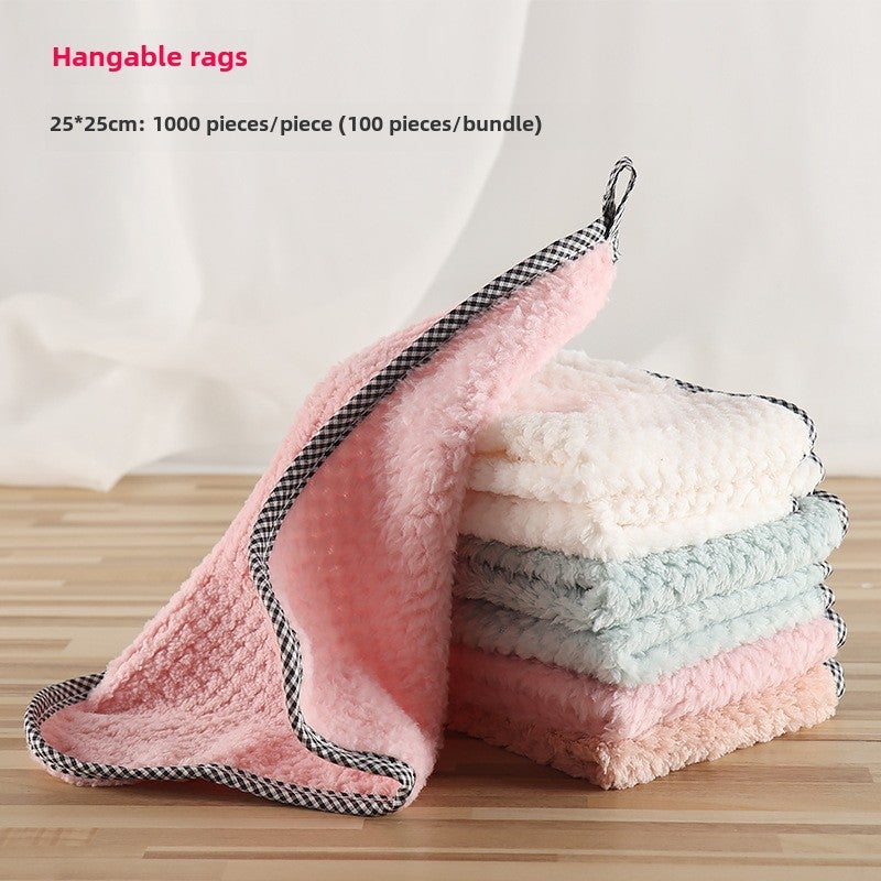 Generic Double-Sided Absorbent Microfiber Dishcloth Hanging cloth (25*25) 