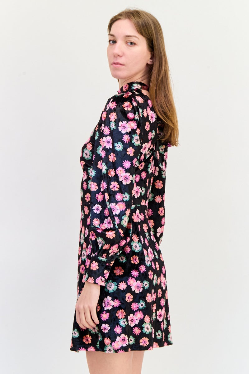 Reserved Women Floral Print Mini Dress, Multicolor - Image 2