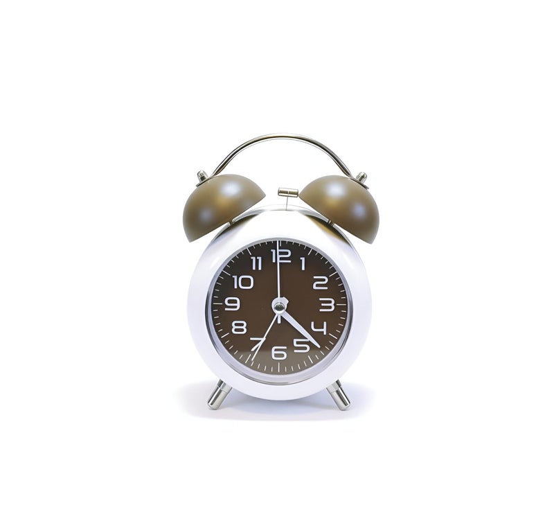Alarm Clock - Stylish modern vintage metal bedside clock, loud bell for morning wake-up, decorative desktop piece, with night light, size 15x10 cm, perfect for sleeping spaces (option 3) - Image 1