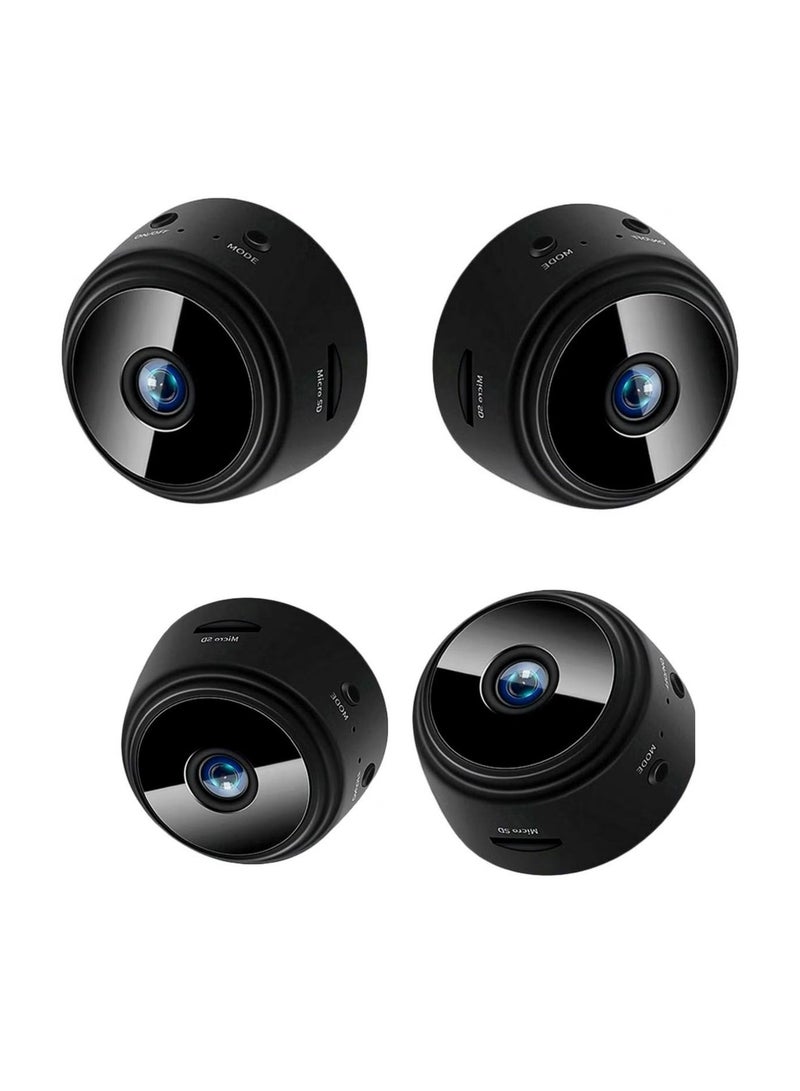 Generic 4 PACKS of cameras WiFi Mini Magnetic A9 Wireless full HD 1080P Small Portable Round Camera, Indoor Security Camera , Motion Detection, Instant Notifications Night Vision Camera  - Image 1