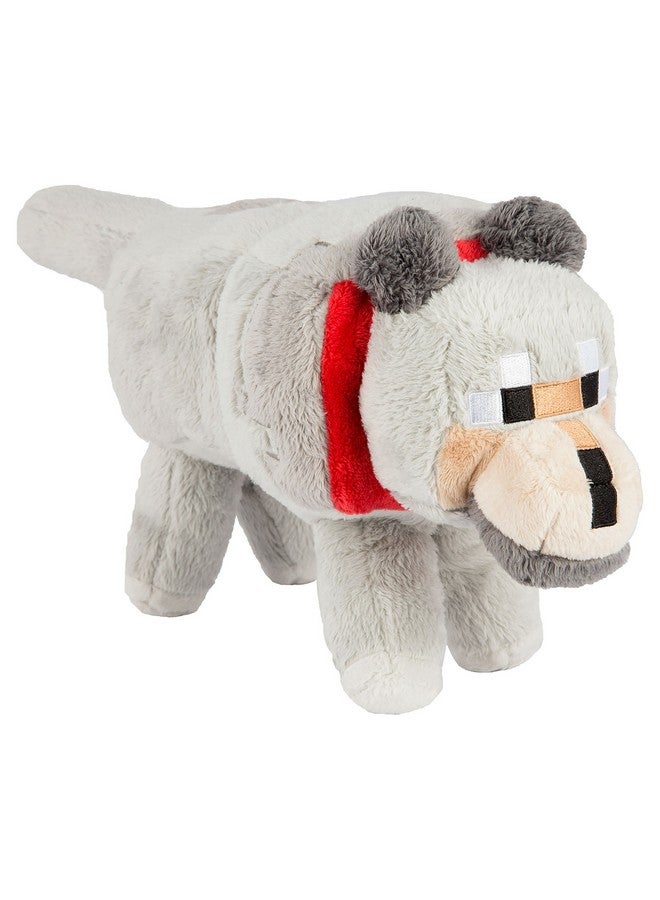 JINX Minecraft Wolf Plush Stuffed Toy, Gray, 15" Long - Image 1