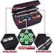 SIQUK Dice Storage Case Big Capacity DND Dice Case Dice Organizer Box With Handle and Double Removable Slotted Tray Dice Organizer Case for Dungeons Dragons and Other RPG Table Game Red - Image 4
