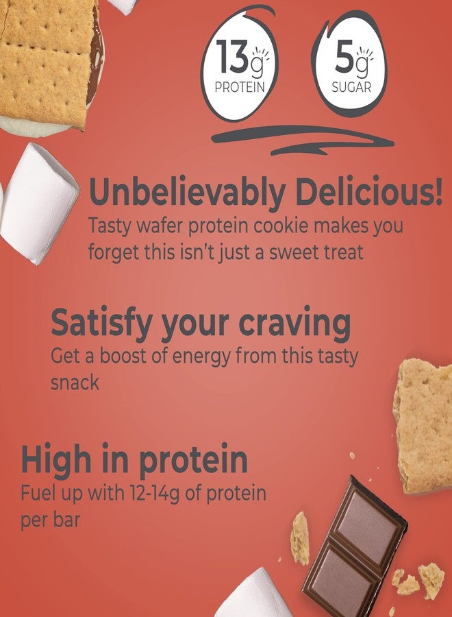 Power Crunch Protein Wafer Bars, High Protein Snacks with Delicious Taste, S'Mores, 1.4 Ounce (12 Count) - Image 2