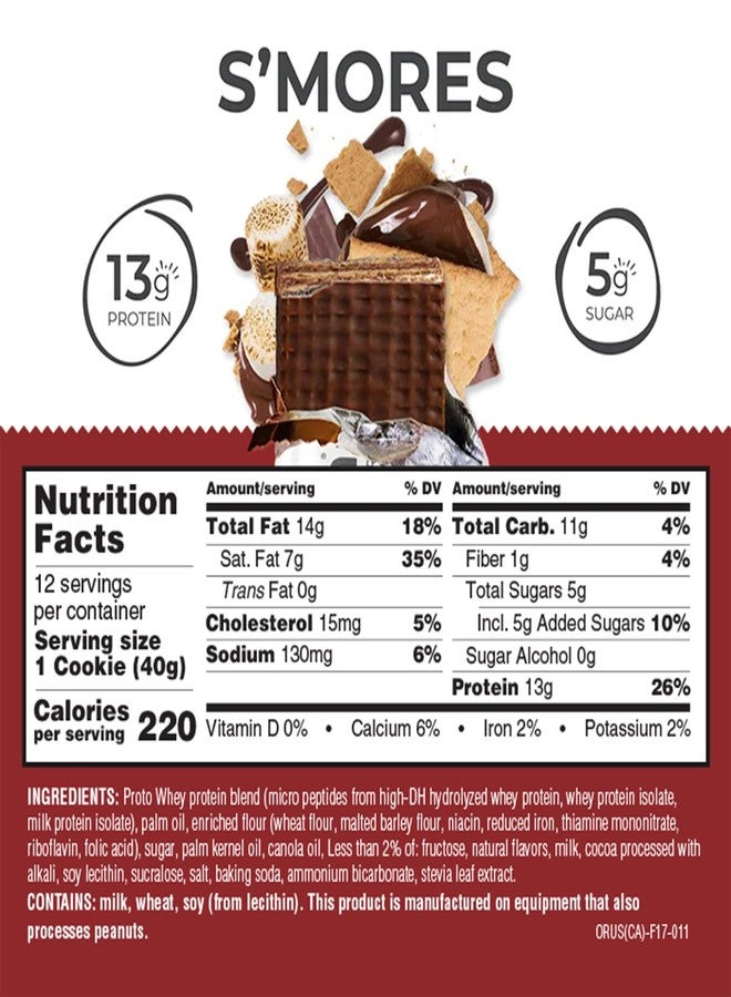 Power Crunch Protein Wafer Bars, High Protein Snacks with Delicious Taste, S'Mores, 1.4 Ounce (12 Count) - Image 3
