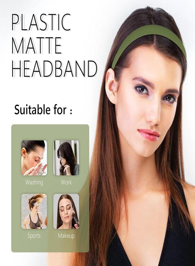 PACTIV 12pcs Plastic Hair Bands For Women Solid Color Hair Accessories Fashion Hair Bands Headbands With Teeth - Image 2