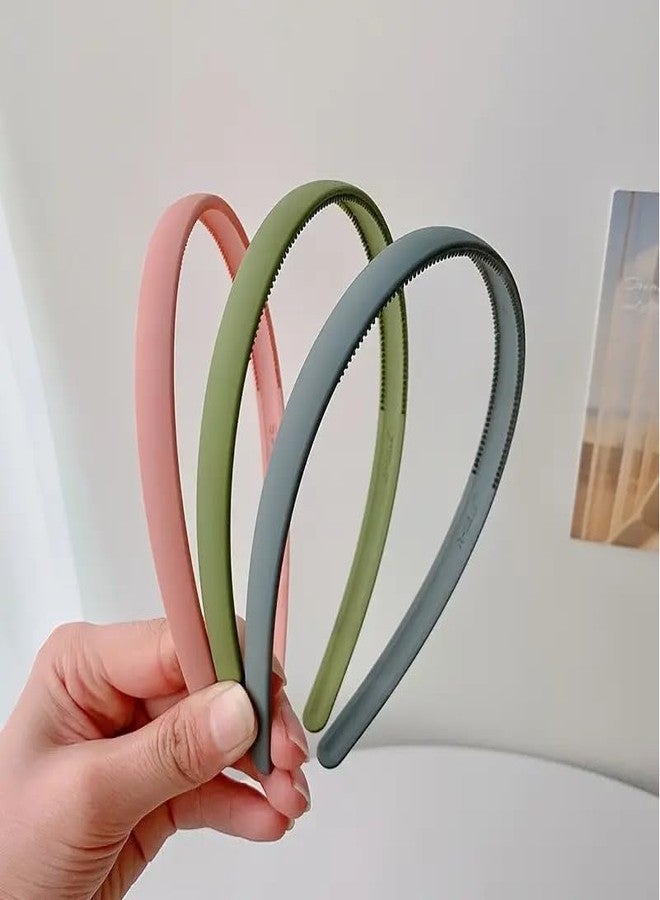 PACTIV 12pcs Plastic Hair Bands For Women Solid Color Hair Accessories Fashion Hair Bands Headbands With Teeth - Image 4