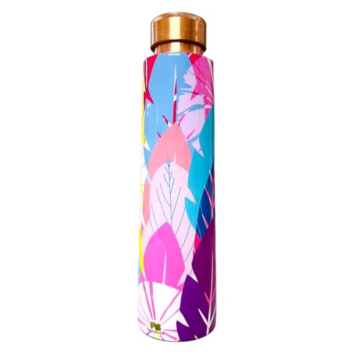 PAINTZSTORIES Cycle of Seasons Meena Print Copper Water Bottle | Handcrafted Tamba Bottle | Premium Copper Water Bottle for Home Décor, Office, Travel & Gifting | 900 ml - Image 1