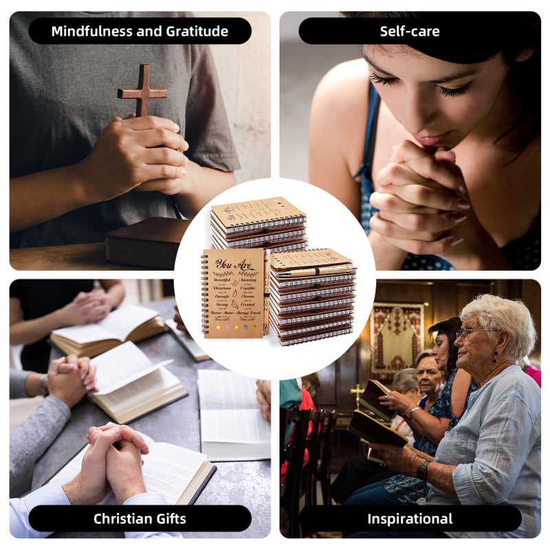Tarevaniwa 20 Pcs/10 Set Christian Gifts Prayer Journal Set, Bible Verse Pens & Scripture Small Spiral Notebook, Bulk Inspirational Church Notes Notebook Supplies - Faith Based Gifts for Women, Christian Stuff - Image 5