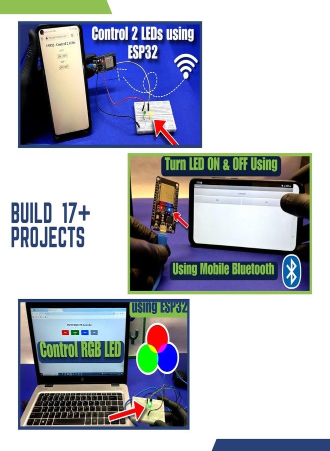 Roboarmy IoT & Home Automation Kit | 17+ DIY Projects | Compatible with ESP32 | Build Smart Home Devices, Sensors, Web Server & MIT App Control | STEM Educational Kit for Students 10+ - Image 4