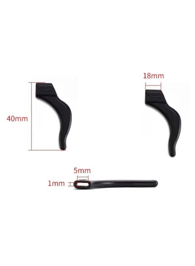 YJ 24 Pairs of Glasses Ear Clamp Non Slip Glasses Holder Premium Silicone Glasses Ear Hook Glasses Temple Tip Reading Glasses Sunglasses Sleeve Retainer, White and Black - Image 2