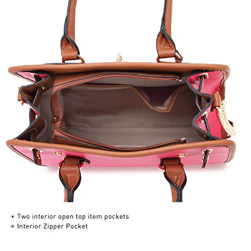 DASEIN Women Designer Handbags and Purses Ladies Satchel Bags Shoulder Bags Top Handle Bags w/Matching Wallet - Image 5