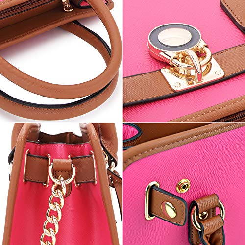 DASEIN Women Designer Handbags and Purses Ladies Satchel Bags Shoulder Bags Top Handle Bags w/Matching Wallet - Image 4
