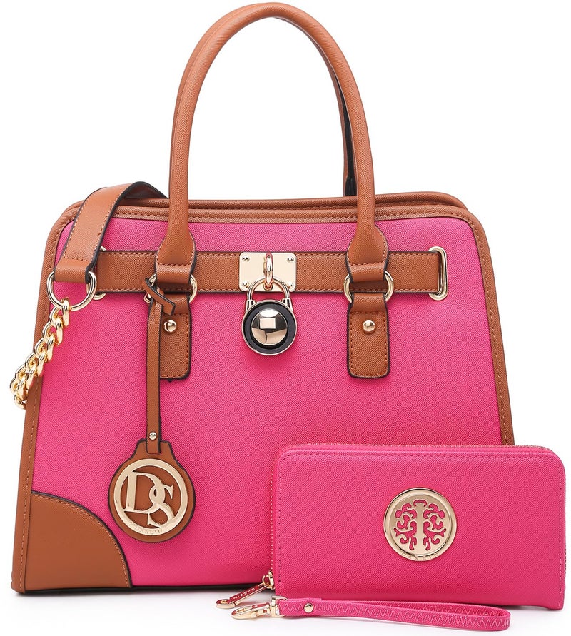 DASEIN Women Designer Handbags and Purses Ladies Satchel Bags Shoulder Bags Top Handle Bags w/Matching Wallet - Image 1