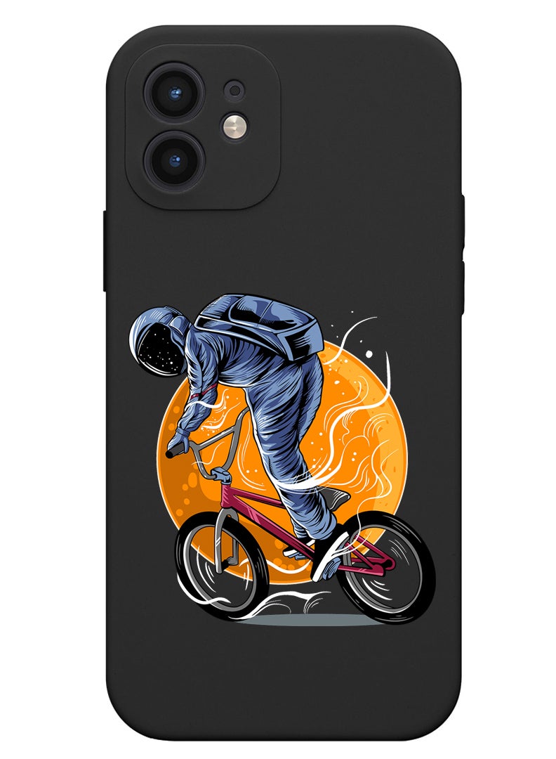 Theodor Protective Slim Fit Case Liquid Silicone Cover with Full Body Protection Anti-Scratch Shockproof Case For iPhone 12 Black  - Babe copy - Image 1