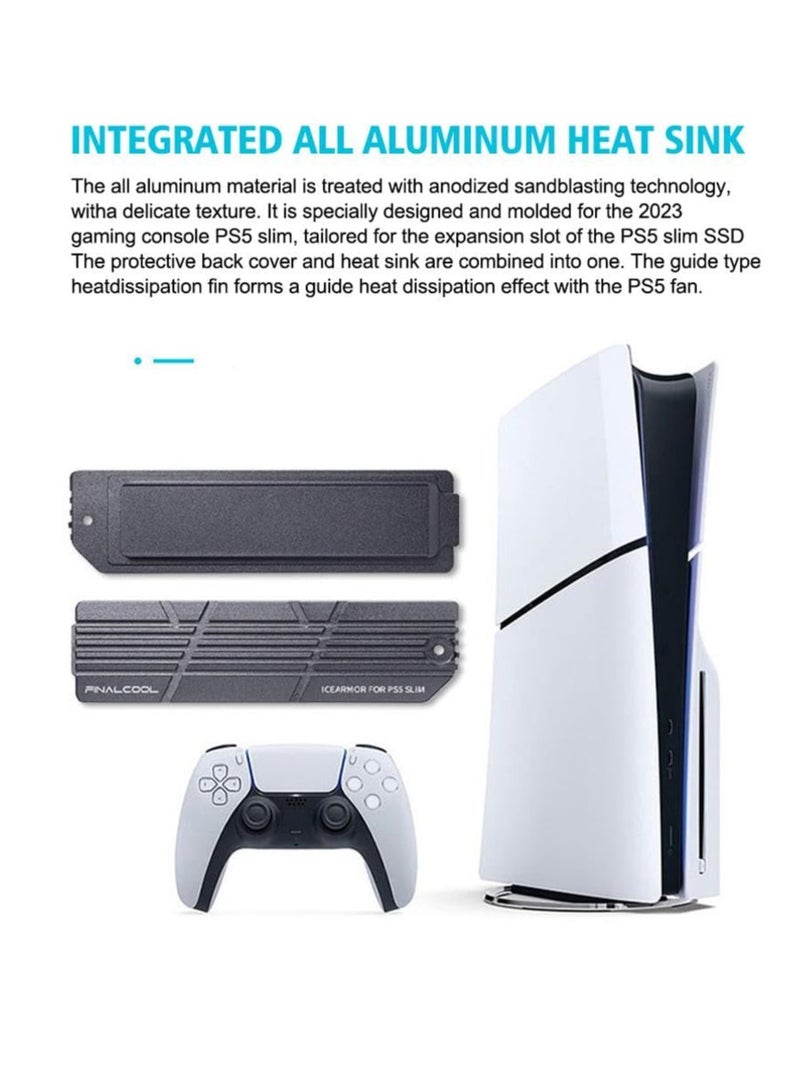 Dedicated SSD Radiator for PS5 Slim, M.2 NVMe SSD Cooler with Heat Sink and Gasket, Cooling Mount Kit for PS5 Slim 2280 NVMe SSD Expansion Slot, Overheating Prevention Solution - Image 5