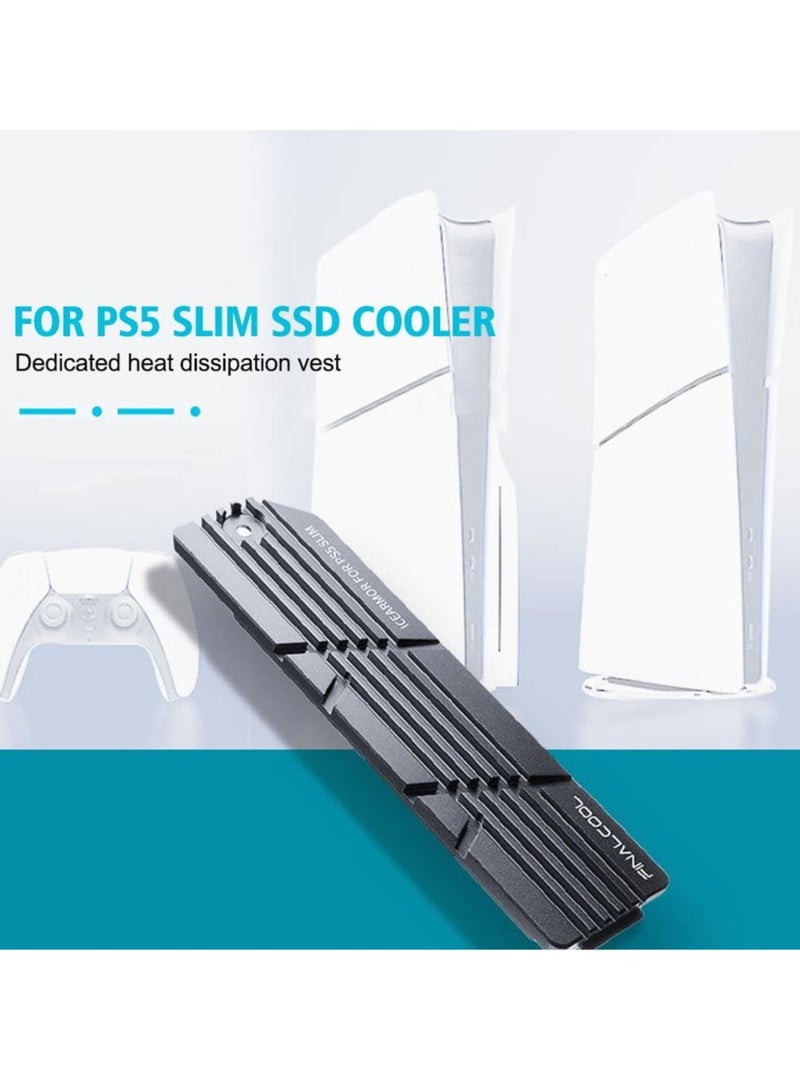 Dedicated SSD Radiator for PS5 Slim, M.2 NVMe SSD Cooler with Heat Sink and Gasket, Cooling Mount Kit for PS5 Slim 2280 NVMe SSD Expansion Slot, Overheating Prevention Solution - Image 3