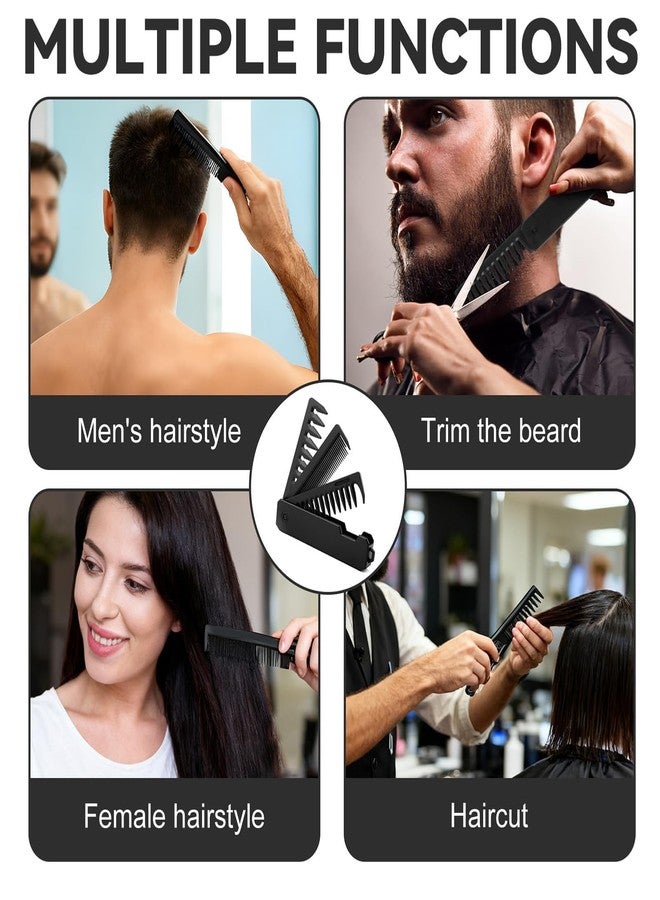 xinxingin Pocket Comb for Men, 3-in-1 Fine & Wide Tooth Combs for Hair, Portable Folding beard comb, Suitable for Travel, Organizing and Grooming at Any Time - Image 5