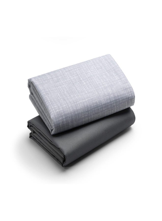 Graco® Pack 'n Play® Quick Connect™ Playard Waterproof Sheets, 2 Pack, Woven and Grey - Image 1
