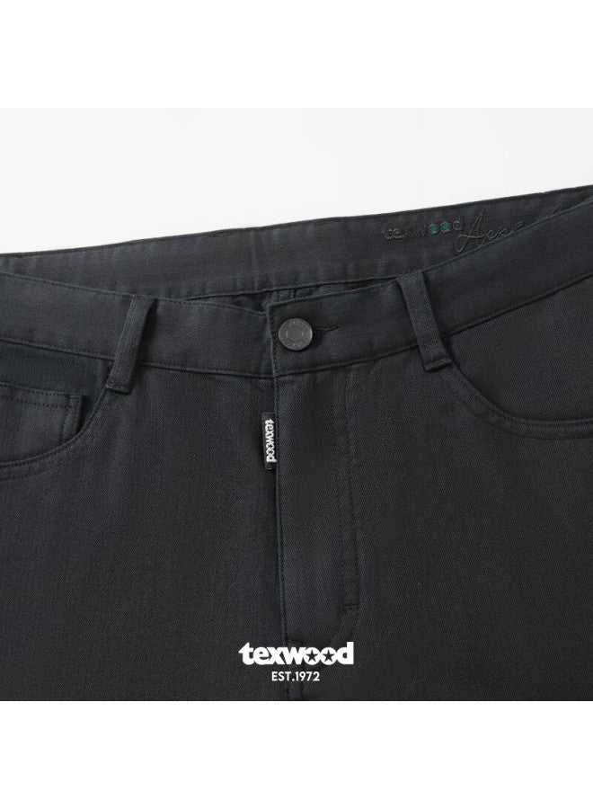 Texwood Men's Summer Casual Thin Breathable Long Pants Business Commute Slim Fit Cotton Long Pants Black 31 - Image 3