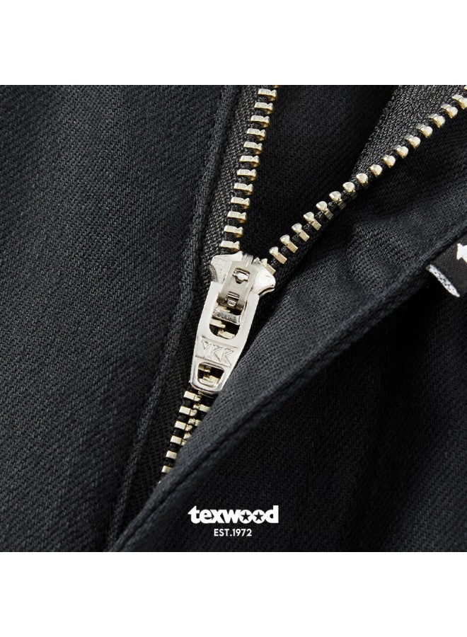 Texwood Men's Summer Casual Thin Breathable Long Pants Business Commute Slim Fit Cotton Long Pants Black 31 - Image 4