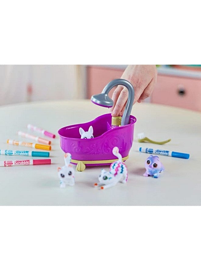 Crayola Scribble Scrubbies Tub Set (4 Pets), Washable Pet Care Toy, Coloring Animal Craft, Toys for Girls & Boys, Gifts for Kids, Ages 3+ - Image 2