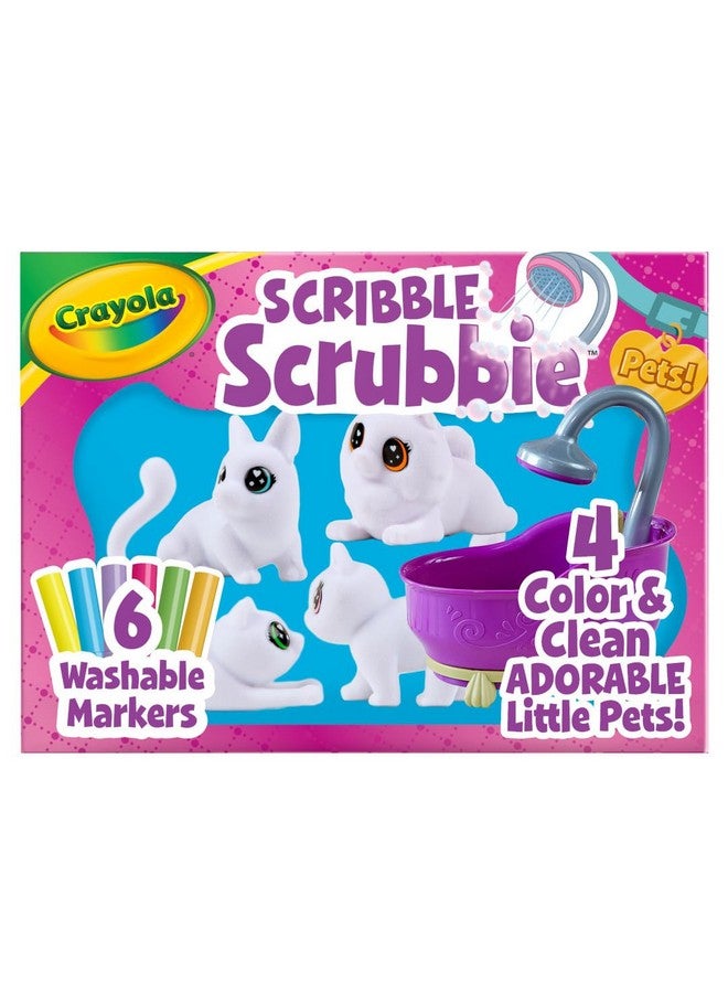 Crayola Scribble Scrubbies Tub Set (4 Pets), Washable Pet Care Toy, Coloring Animal Craft, Toys for Girls & Boys, Gifts for Kids, Ages 3+ - Image 1