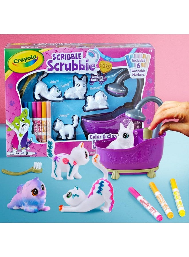 Crayola Scribble Scrubbies Tub Set (4 Pets), Washable Pet Care Toy, Coloring Animal Craft, Toys for Girls & Boys, Gifts for Kids, Ages 3+ - Image 3