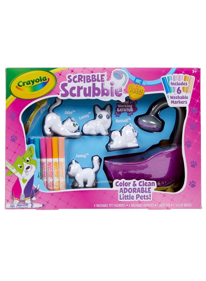 Crayola Scribble Scrubbies Tub Set (4 Pets), Washable Pet Care Toy, Coloring Animal Craft, Toys for Girls & Boys, Gifts for Kids, Ages 3+ - Image 5