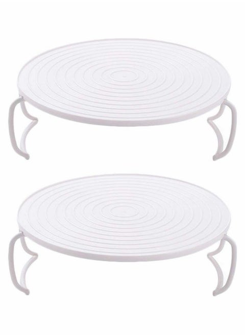 Microwave Plate Stacker Grill Rack Microwave Tray Plastic Baking Oven Tray Microwave Rack for Frozen Snacks Cooking Supplies 2pcs