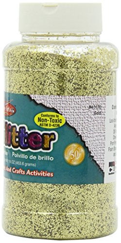 Charles Leonard Creative Arts by Charles Leonard Glitter, 16 Ounce Bottle, Gold (41170) - Image 2