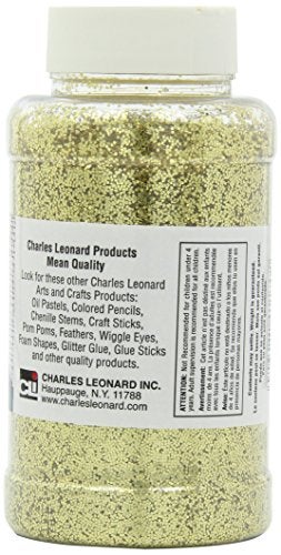 Charles Leonard Creative Arts by Charles Leonard Glitter, 16 Ounce Bottle, Gold (41170) - Image 4