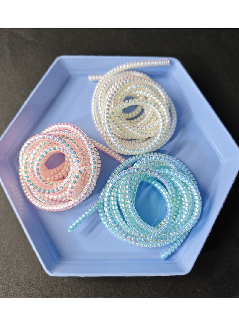 4pcs 160cm USB Charging Cable Protector Magic Color Rope Suitable For Data Cable Headphone Winder Device  - Image 3