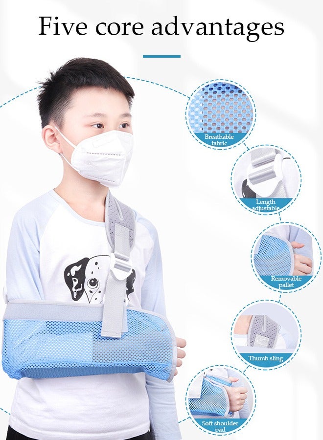 DUNISO Arm Sling for Kids，Comfortable Adjustable Arm Sling for Shoulder Support，Lightweight & Breathable Arm Support Sling，Fits Left and Right Arm for Child Recovery - Image 5