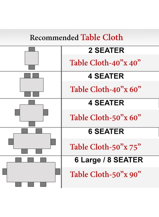 HOKIPO IN360-RD Poly Jute Solid Square Table Cloth 2 Seater Dining Table, 40x40 Inches Table Cover, Red-Pack of 1 - Image 3