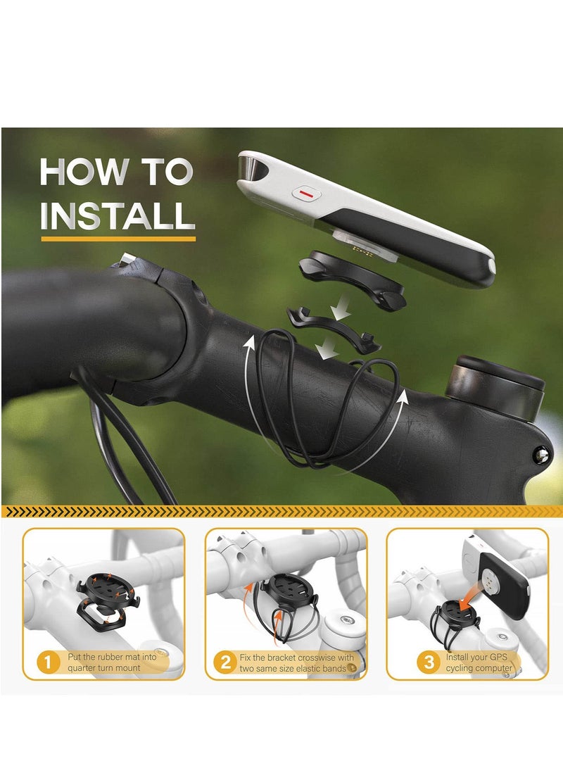 SOLARAE Quarter Turn Edge GPS Computer Bracket Bicycle Computer Mount Bicycle Stem Computer Mount Road Mountain Bike Accessories Compatible for Garmin Bike GPS Computer XOSS G iGPSPORT GPS - Image 3