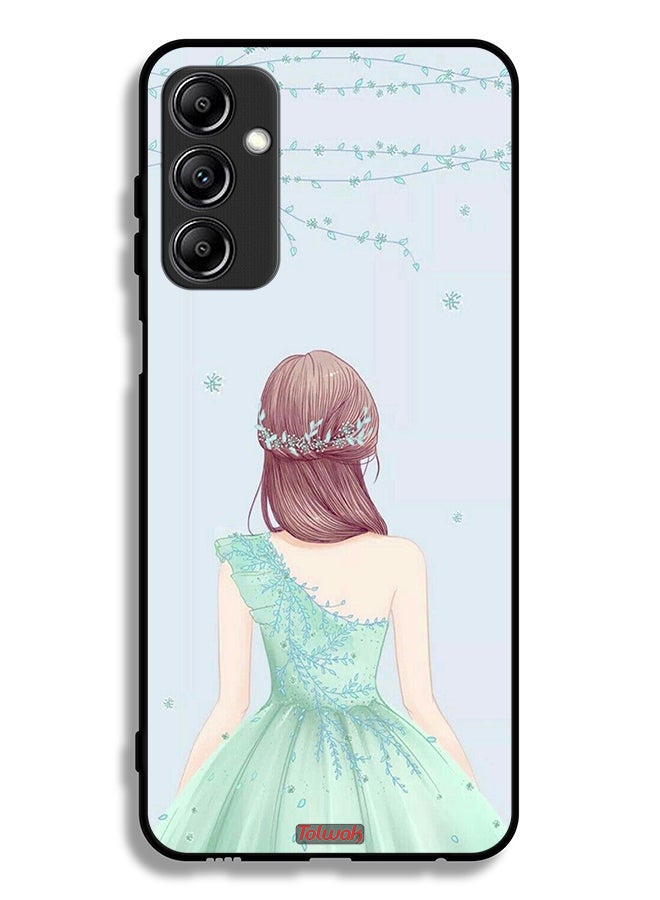 Tolwak Samsung Galaxy A24 4G Protective Case Cover Cute Girl In Floral Dress - Image 1