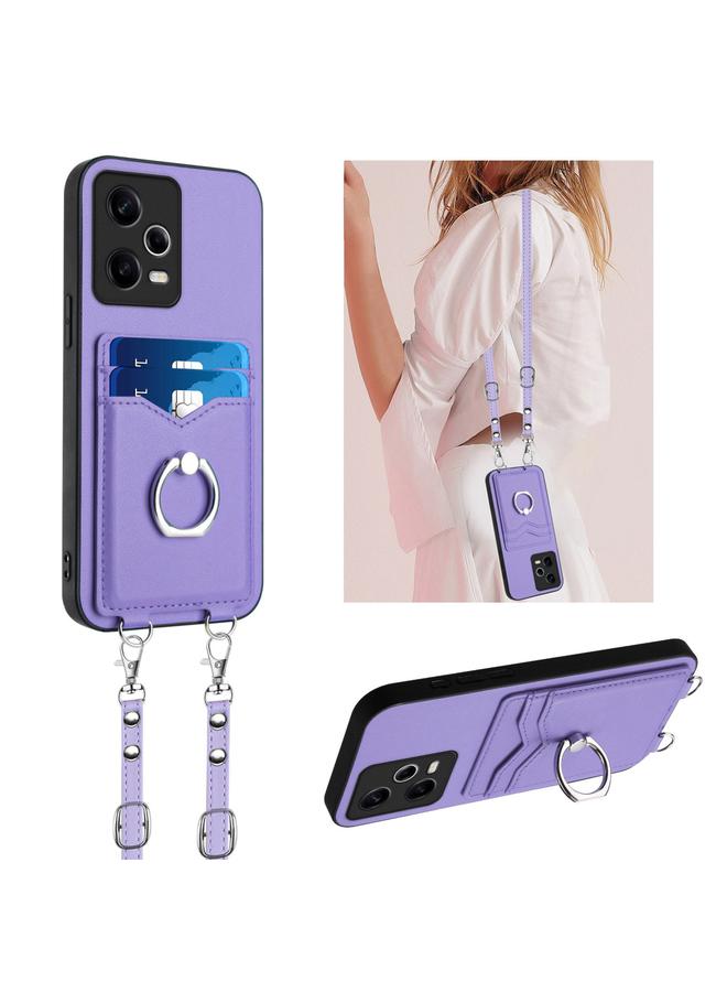 The Bros Case For Xiaomi Poco X5 R20 Crossbody Rope Ring Card Holder Phone Case