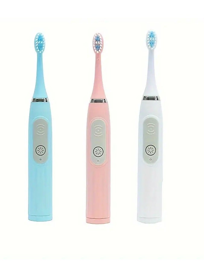 Goolsky Adult Electric Toothbrush Set, 2 Soft Bristle Brush Heads, Oral Care Toothbrush, Suitable for Men and Women at Home and Travel, Christmas Gift - Image 4