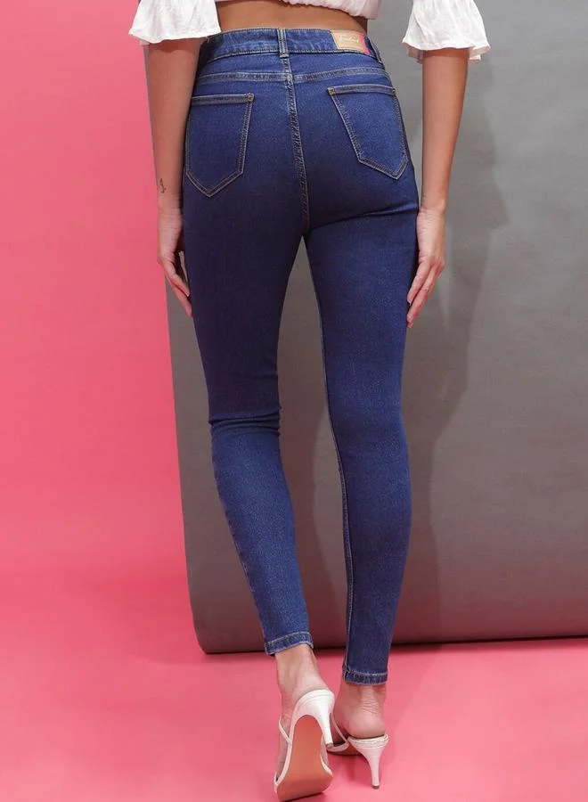Freehand  Freehand Women Blue Skinny Fit Solid Jeans for Women | Best Price UAE