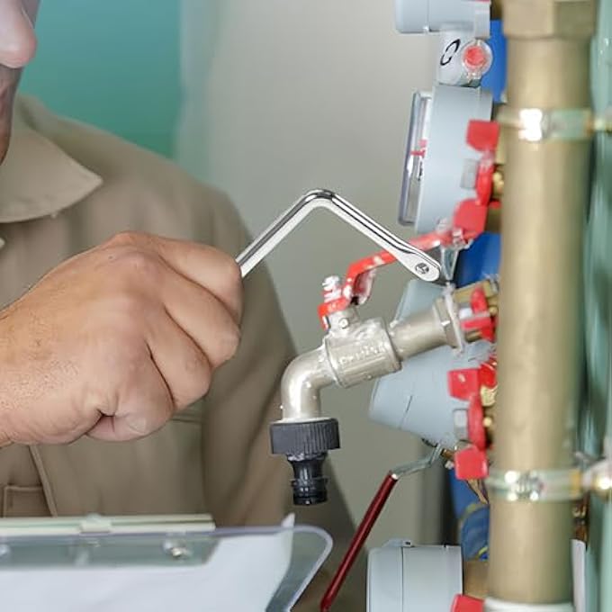 2 PCS TRIANGLE KEY GARBAGE BIN L-TYPE SERVICE KEY INNER TRIANGLE SPANNER KEY METAL MULTI FUNCTIONAL UTILITIES KEY FOR GAS ELECTRIC BOX ELEVATOR DOOR FIREPLACE CHIMNEY - Image 3