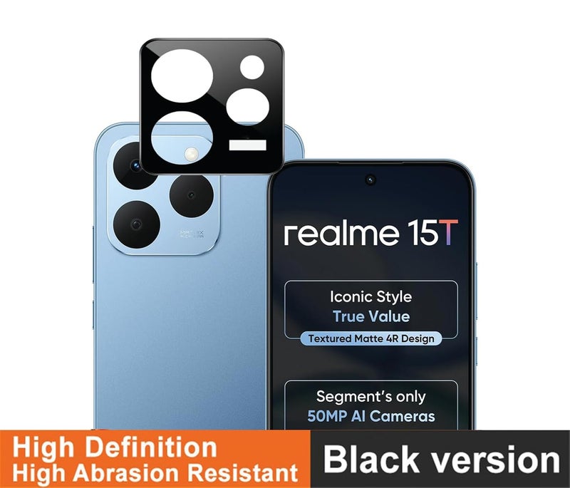 FabeKee Compatible With For Realme 15T 5G Camera Lens Protector Tempered Glass HD Clear Lens Film - Image 2