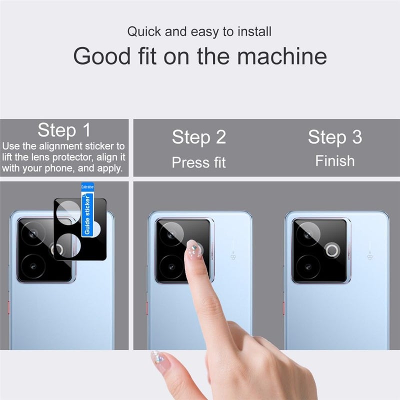 FabeKee Compatible With For Realme 15T 5G Camera Lens Protector Tempered Glass HD Clear Lens Film - Image 4