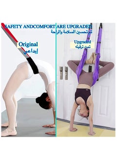 Anmi Yoga Belts , Waist Back Leg Stretching Strap, Be suitable for Fitness, Yoga, Gymnastics (‎Purple)  - Image 2