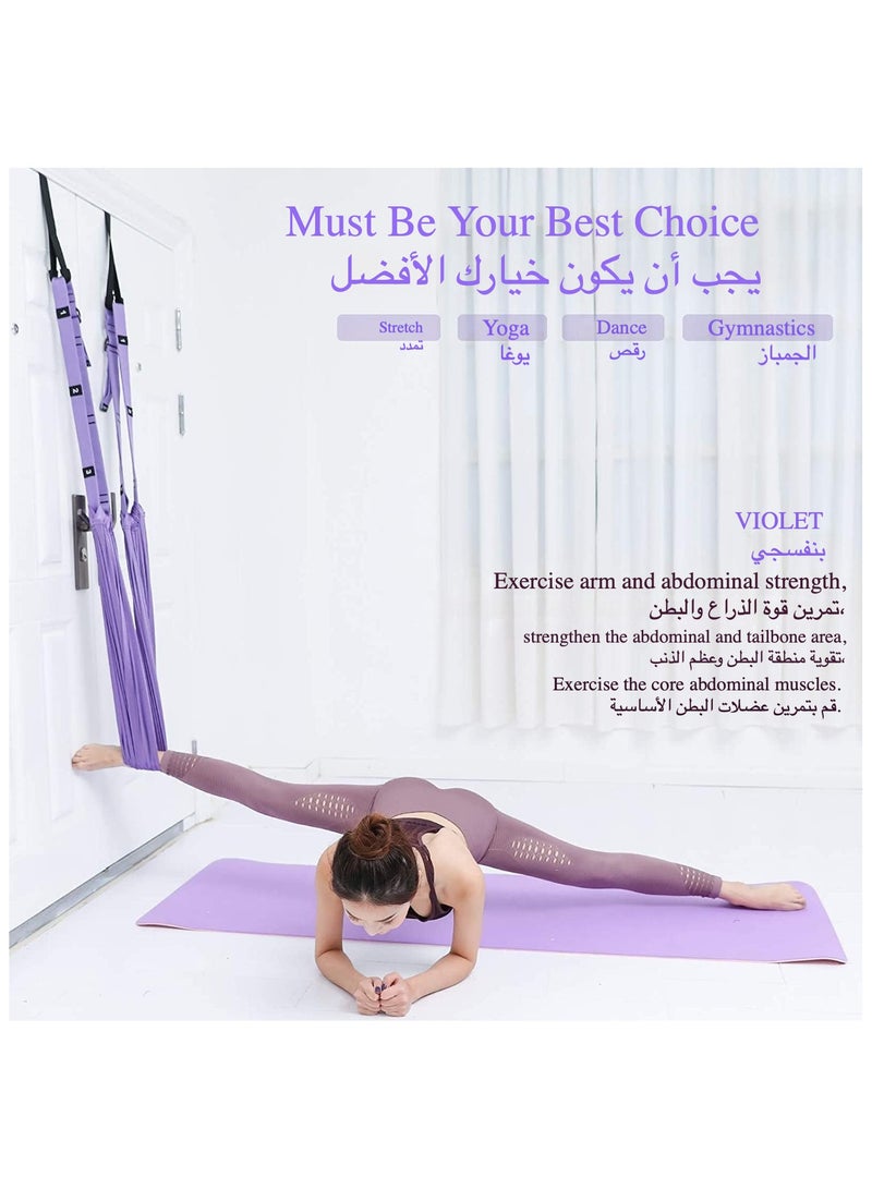 Anmi Yoga Belts , Waist Back Leg Stretching Strap, Be suitable for Fitness, Yoga, Gymnastics (‎Purple)  - Image 5
