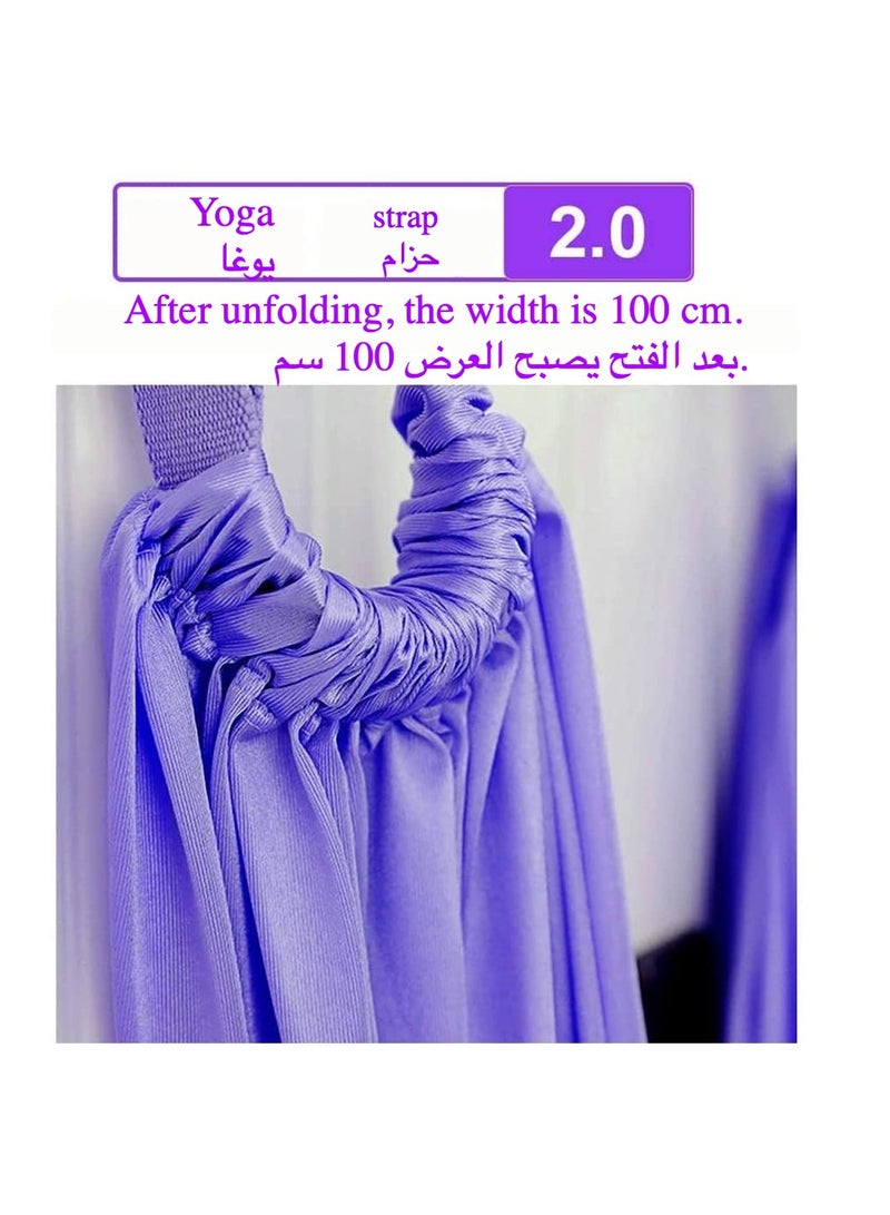 Anmi Yoga Belts , Waist Back Leg Stretching Strap, Be suitable for Fitness, Yoga, Gymnastics (‎Purple)  - Image 4