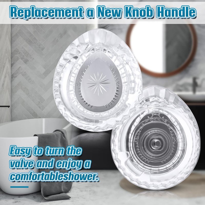Enhon 1 Pcs Replacement Knob Handle Kit Compatible with Moen 100710 Shower Handle, Shower Knob Replacement for Single Handles Bathroom Faucet Tub Showers Handles, Chrome Knobs Insert - Image 5