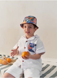 Mater&ME Mater&ME Summer Suit for Boys, White, 100% Cotton Poplin, Soft, Breathable, Lightweight, Cooling Fabric, Gentle on Skin, Timeless Comfy Design  - Image 3